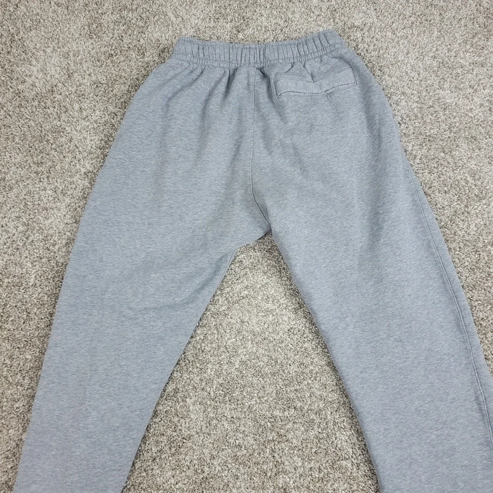 Nike Mens Small Solid Gray Stretch Fleece Elastic Waist Drawstring Sweatpants